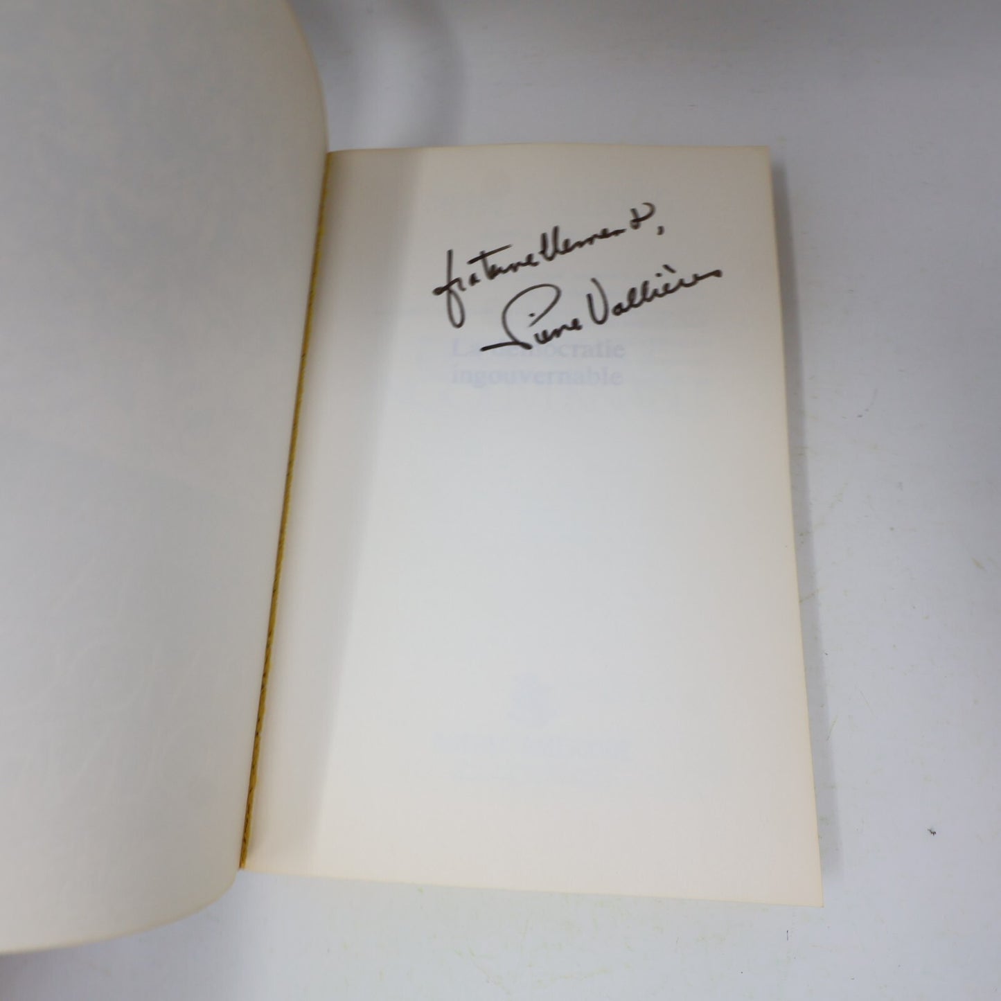 1979 La Démocratie Ingouvernable Signé Pierre Vallières Québec Amérique Société
