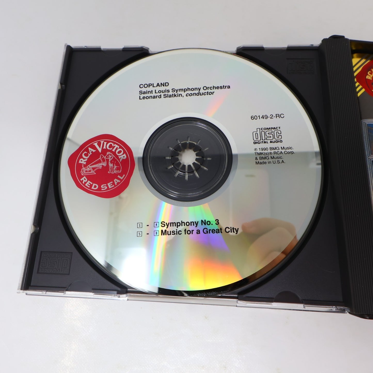Aaron Copland Symphony No. 3/Music For a Great City CD Leonard Slatkin 1990