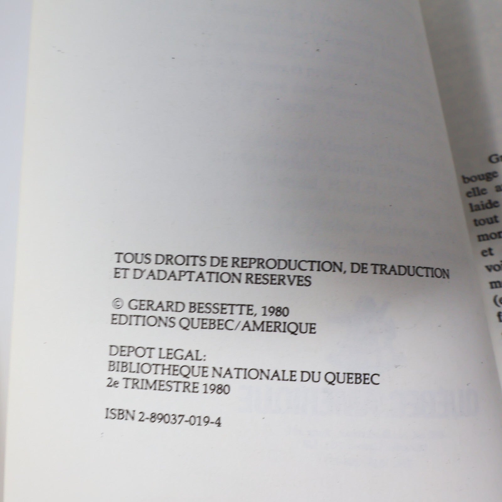 Gérard Bessette Lot 4 Livres Cycle/Commensale/Semestre Littérature Québécoise PB