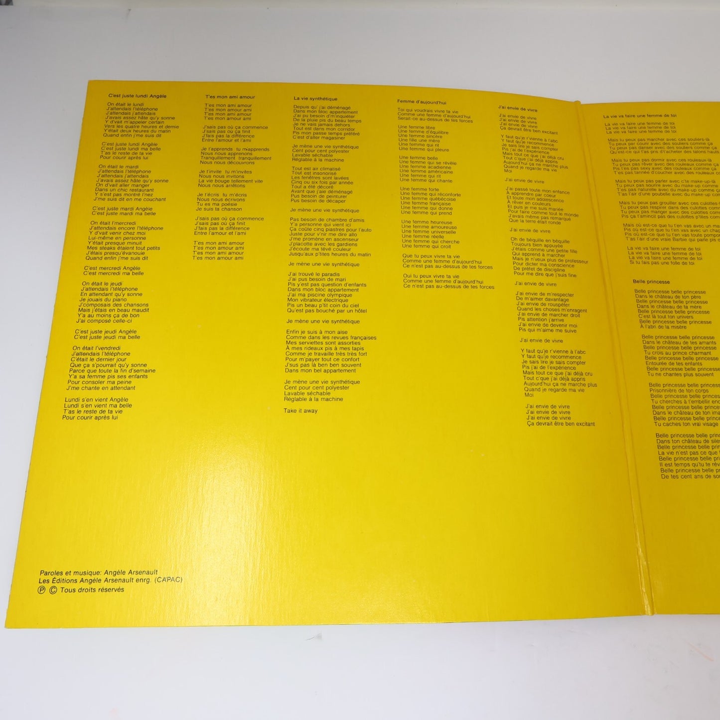 Angèle Arsenault Lot 2 Disques Record Moi J'mange Libre/Y'a Une Étoile Pour Vous