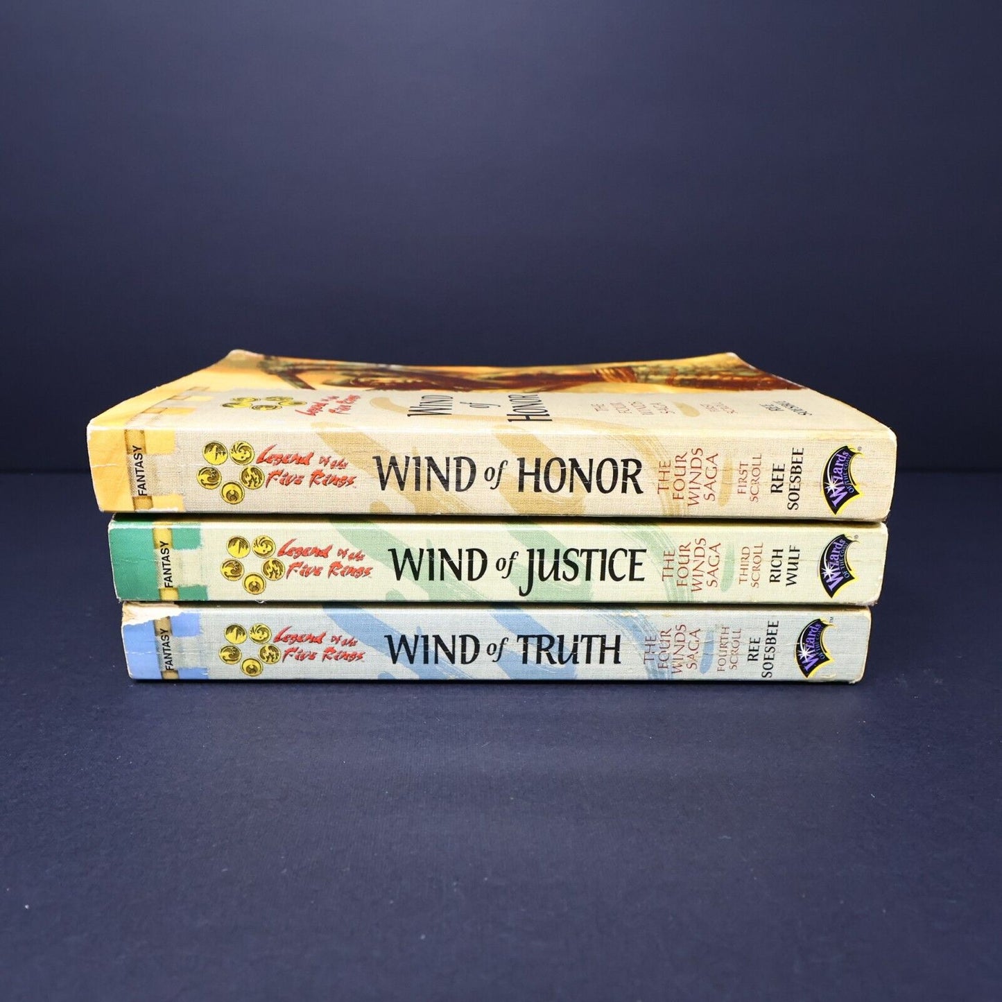 Lot 3 Books The Four Winds Saga #1 3-4 Soesbee/Wulf Legend of the Five Rings WOC