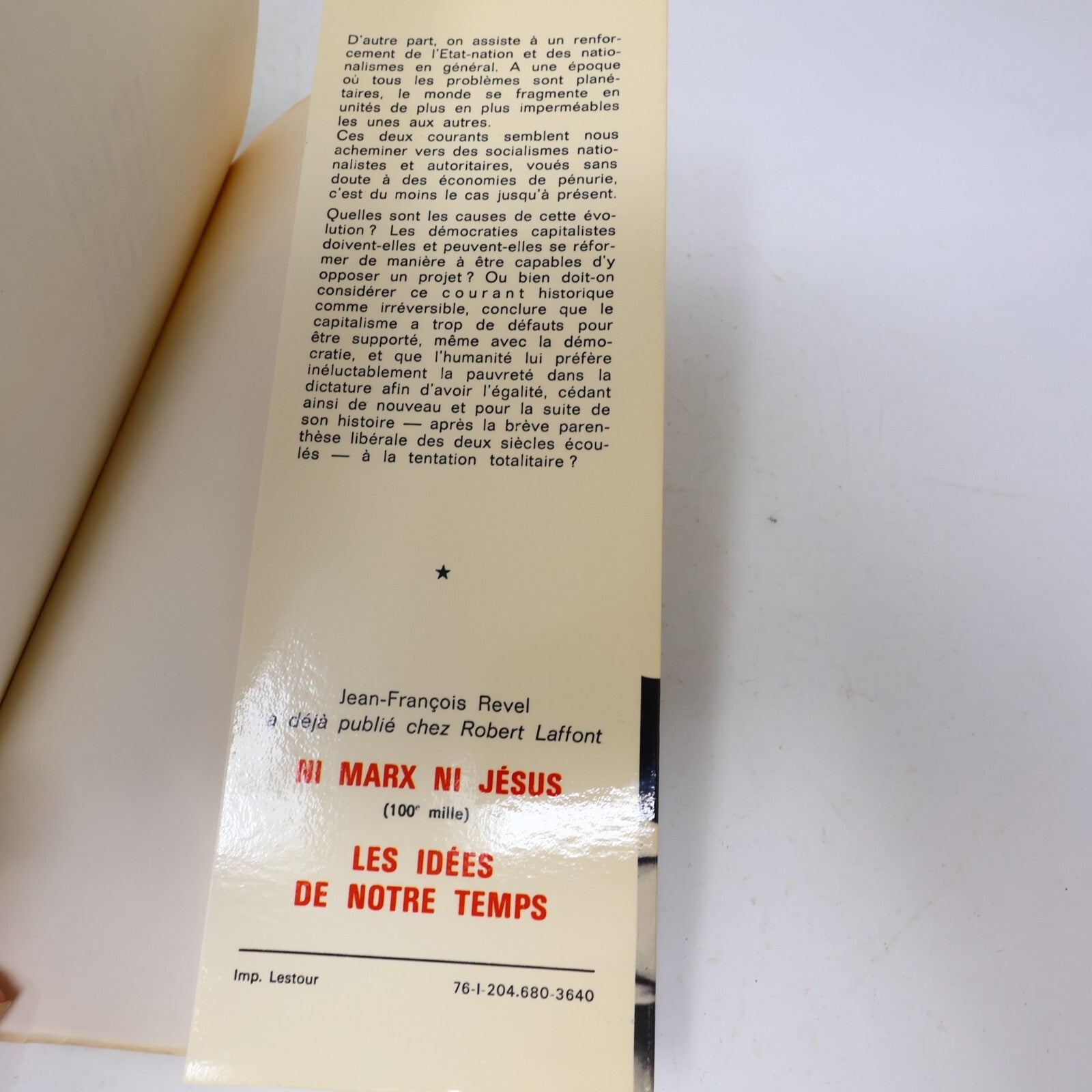 1976 La Tentation Totalitaire Jean-François Revel Robert Laffont Politique Livre