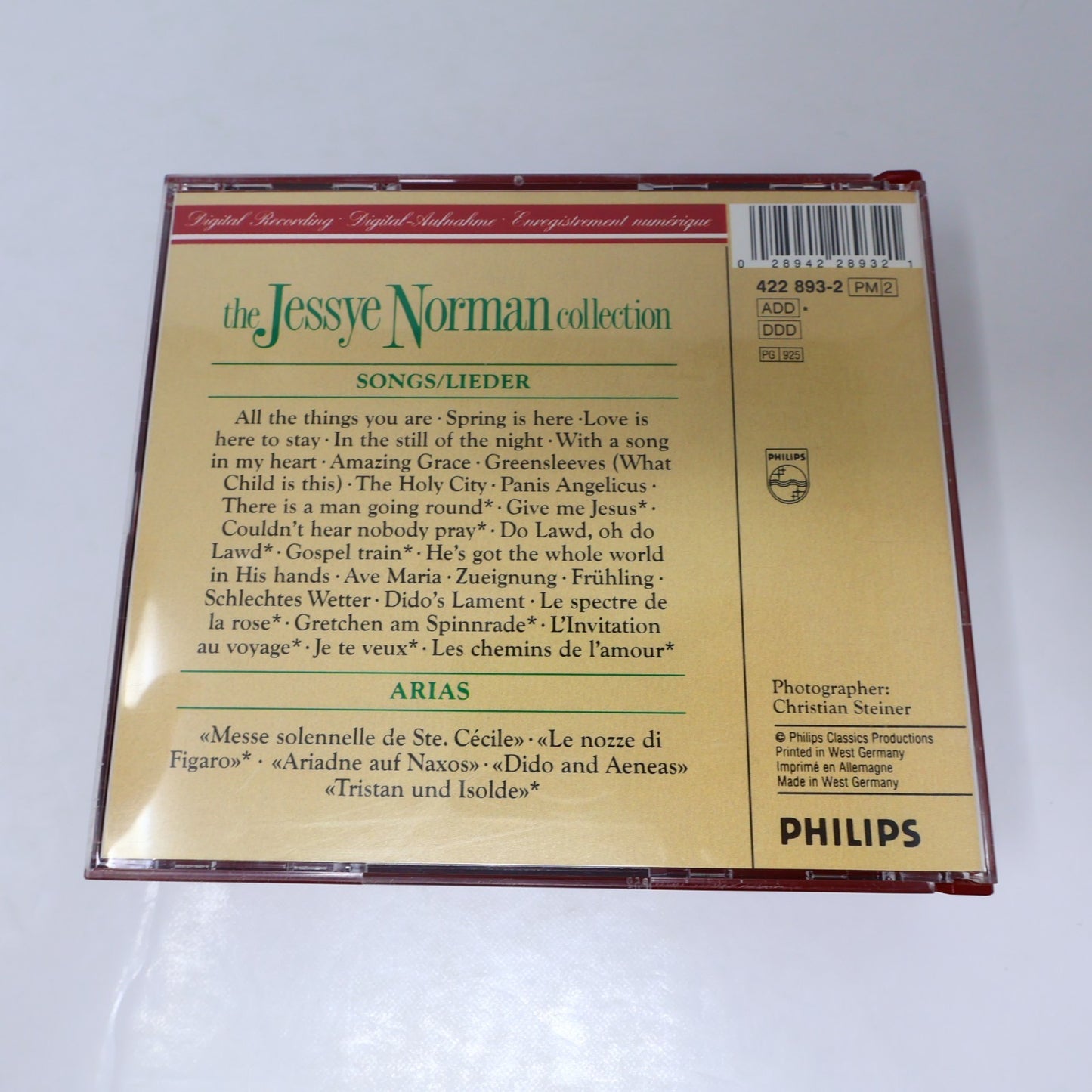 Jessye Norman 2 CD Lot Handel Schubert Schumann/The Jessye Norman Collection
