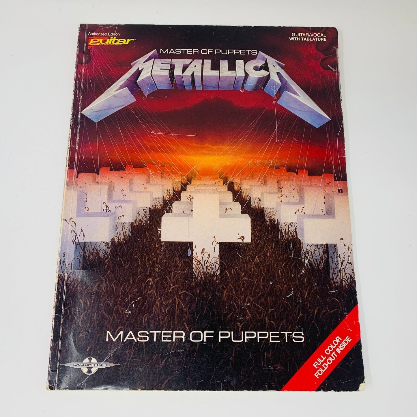 1988 Metallica Master of Puppets Songbook Guitar Vocal with Tablature Paperback