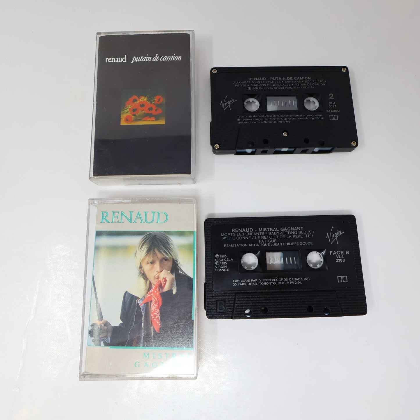 Renaud Lot 3 Cassettes Mistral Gagnant/Putain de Camion/Retour de Gérard Lambert