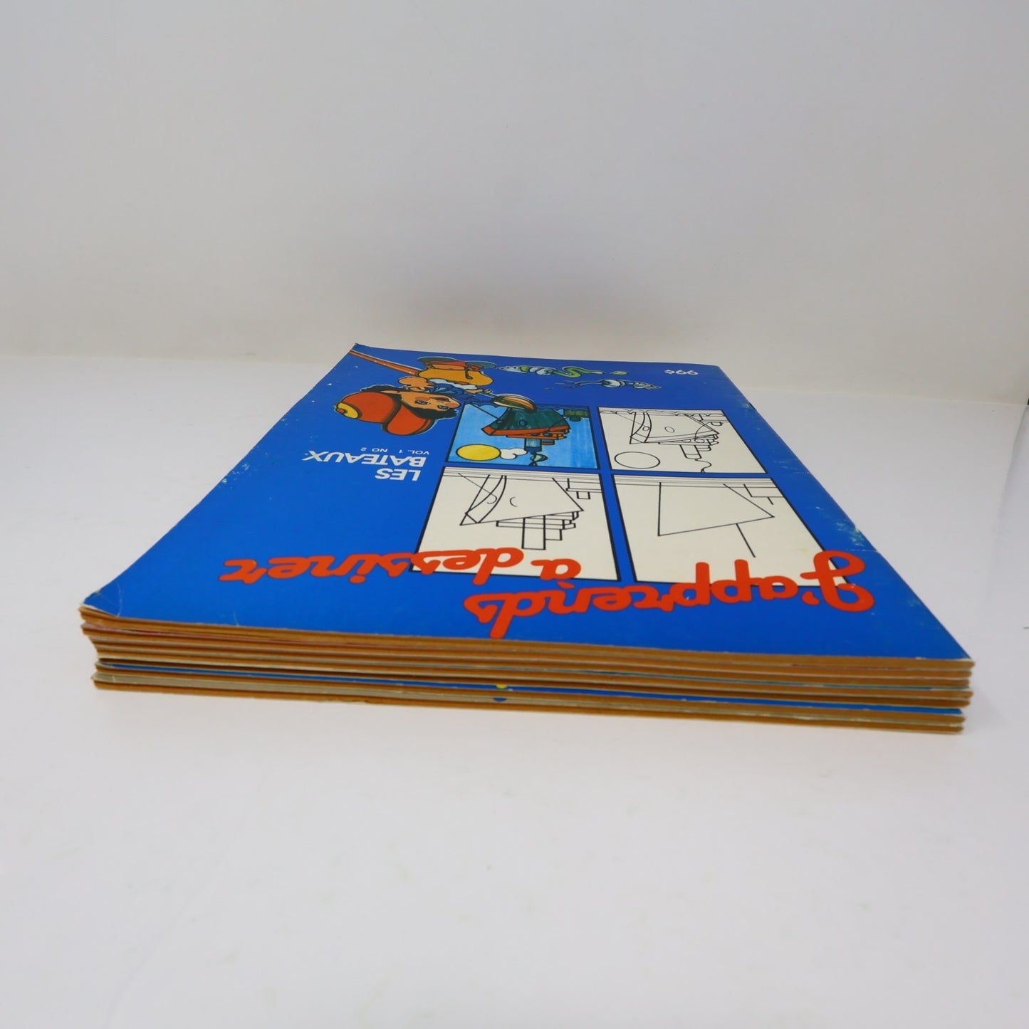 J'Apprends à Dessiner Lot 7 Livres à Colorier Québec Agenda Poissons/Espace 1984
