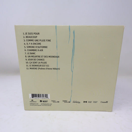 Sylvie Paquette Jour de Chance CD 2013 Folk Audiogram Canada Je Suis Pour/Banc