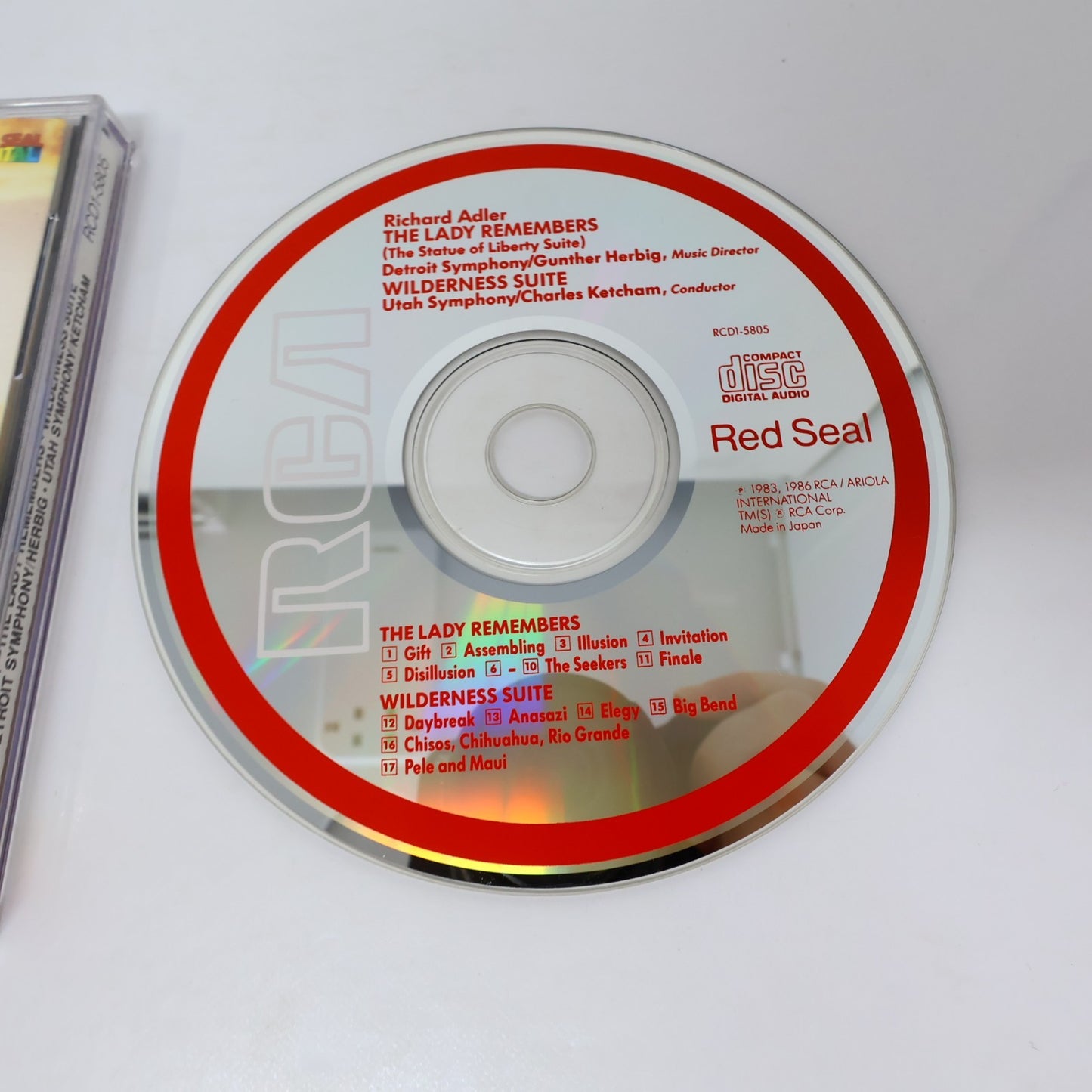 Richard Adler The Lady Remembers/Wilderness Suite CD Gunther Herbig/Ketcham 1986
