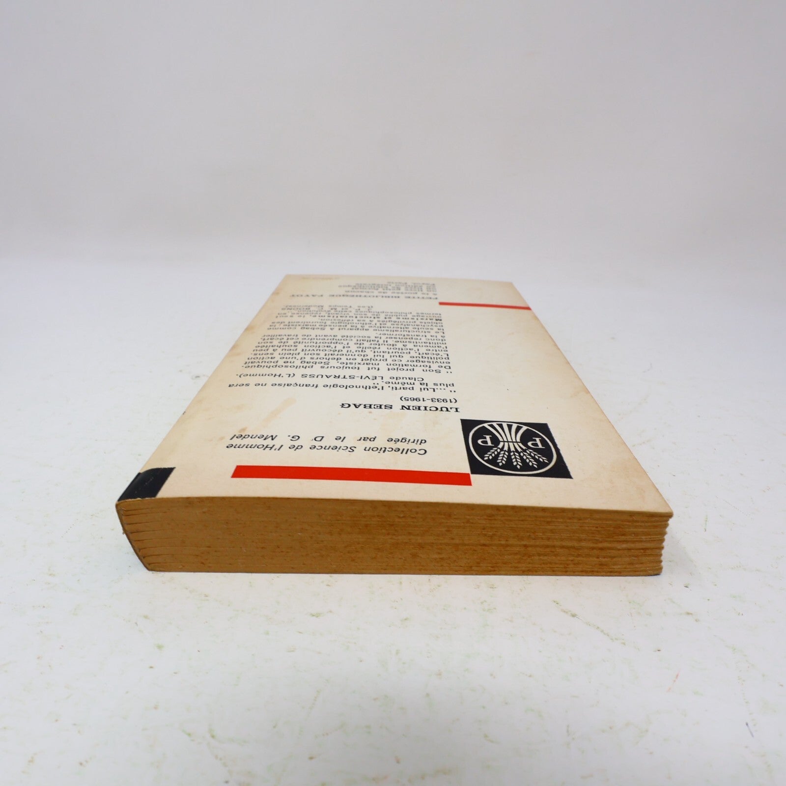 Marxisme et Structuralisme Lucien Sebag Petite Bibliothèque Payot 1967 Français