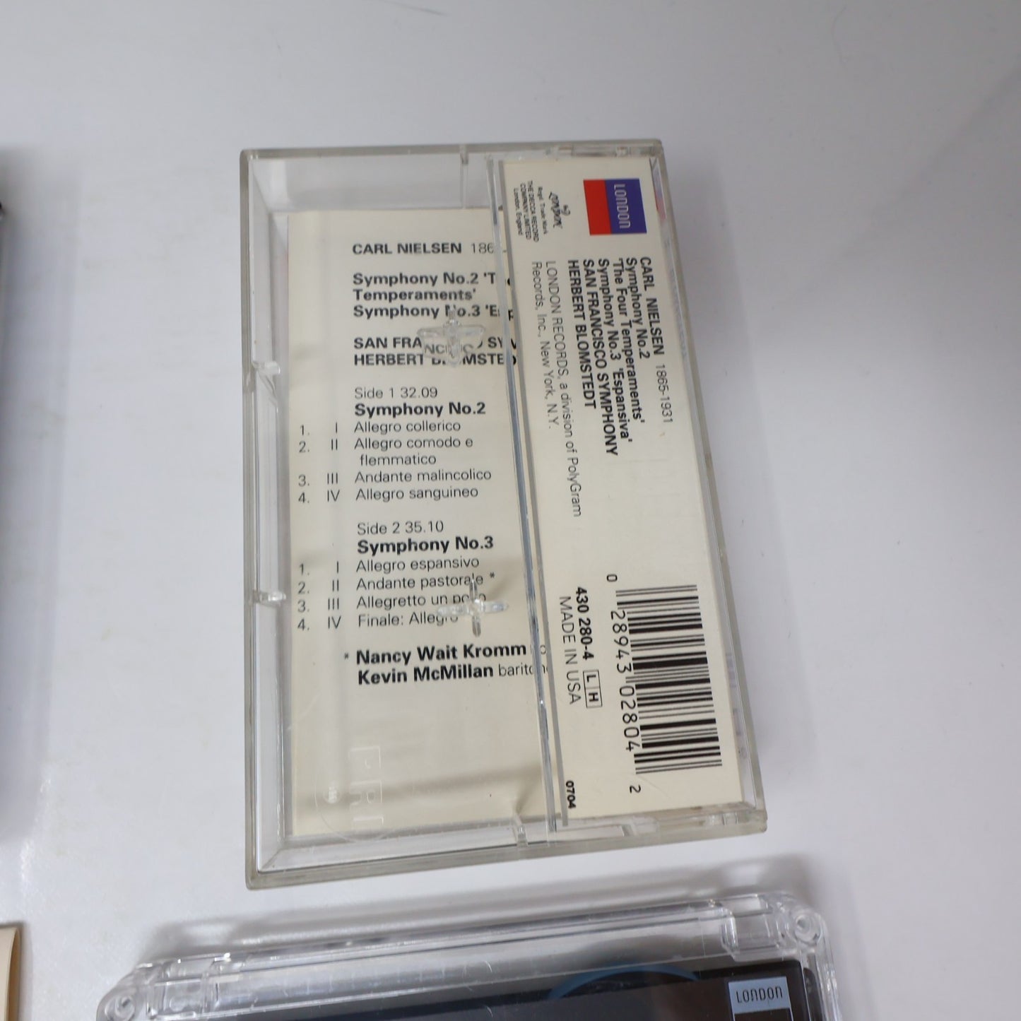 Carl Nielsen 3 Cassettes Lot Symphonies #1-3 Esa-Pekka Salonen/Herbert Blomstedt
