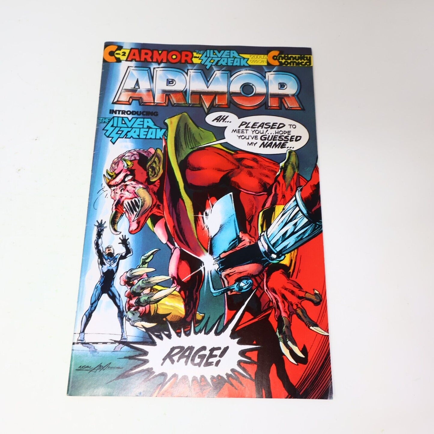 Lot 2 Comics Armor and the Silver Streak #2 4 Neal Adams Continuity 80s