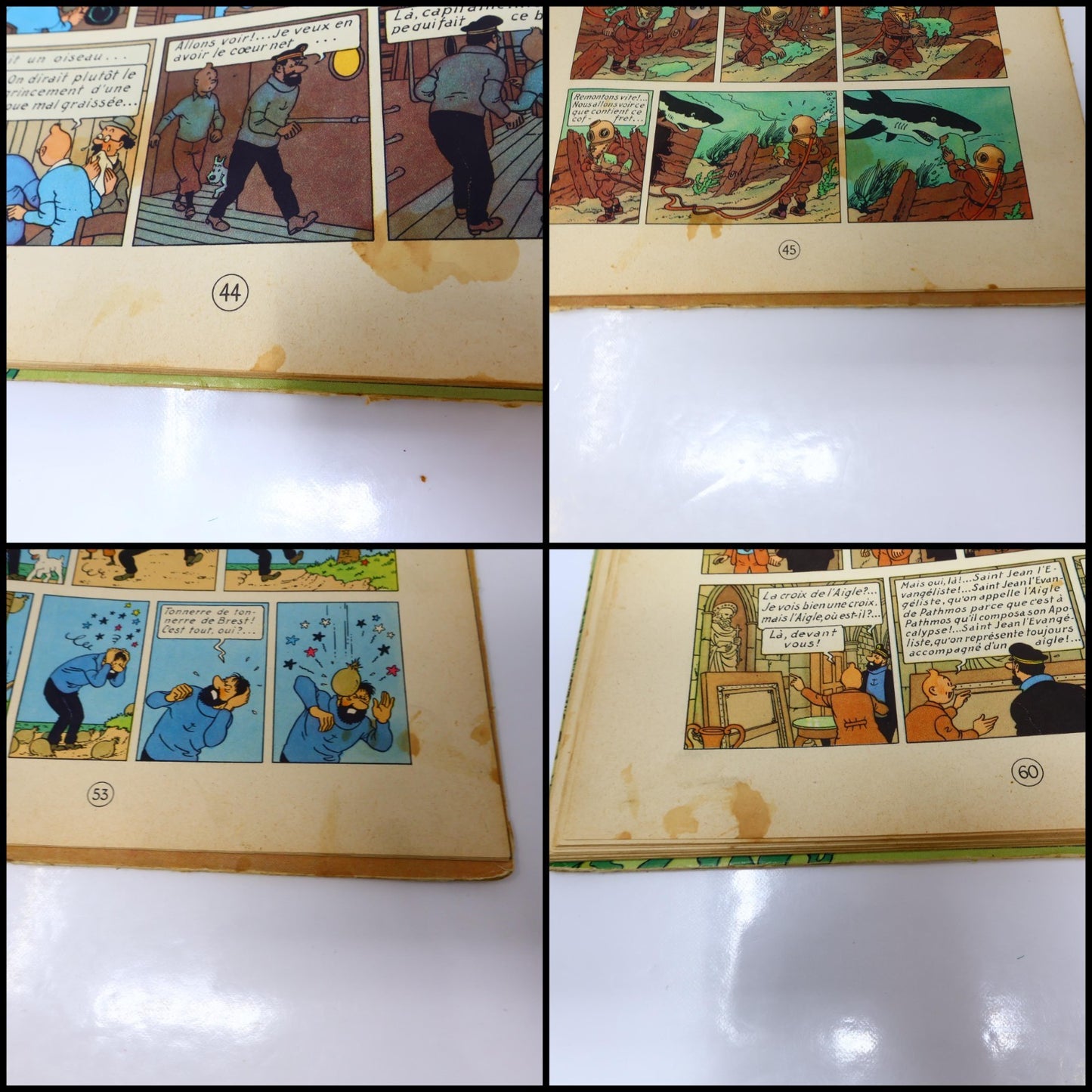 Tintin Le Trésor de Rackham le Rouge Hergé Casterman 1955 B12 Belgique Français