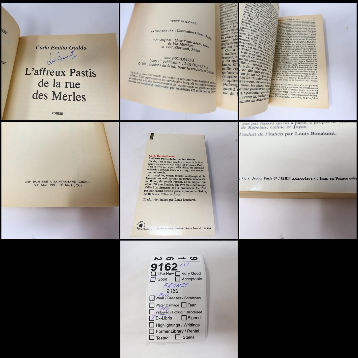 Points Lot 33 Livres Seuil Gadda/Jelloun/Tsírkas/Kadare/Sábato/Bernard/Nothomb