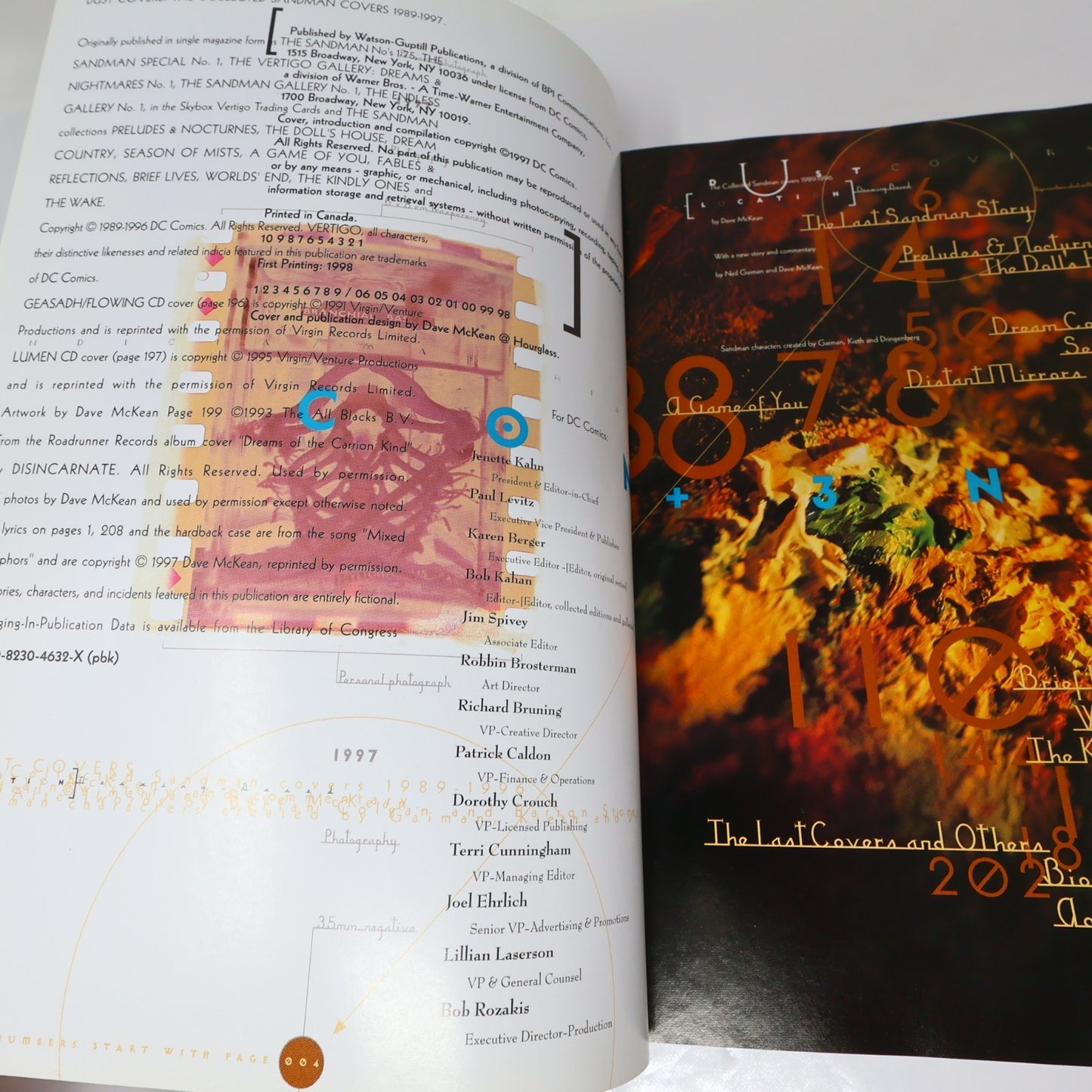 Dustcovers the Collected Sandman Covers 1989-1997 Dave Mckean/Neil Gaiman 1998