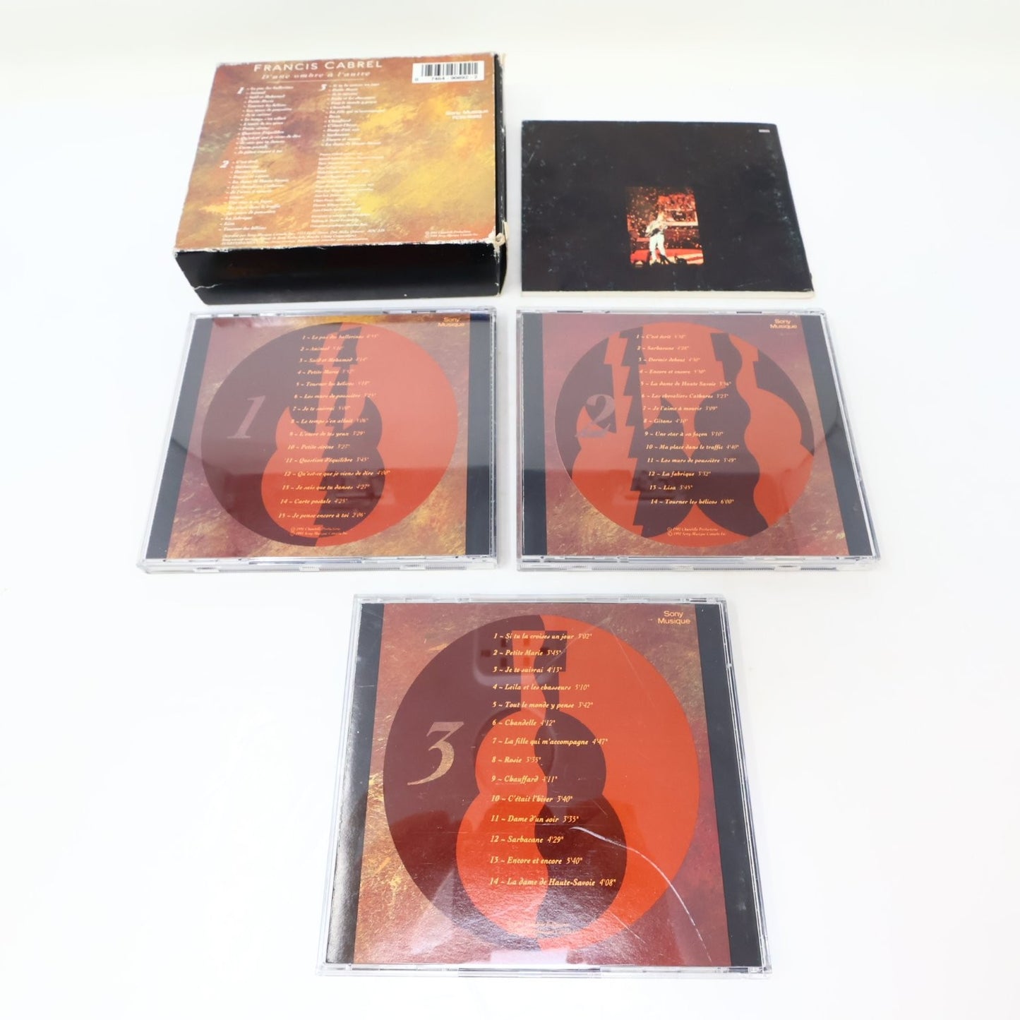 Francis Cabrel Coffret 3 CD D'une Ombre à L'autre 1991 Sarbacane French Folk