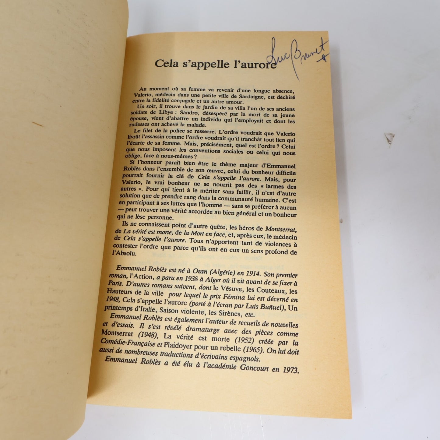 Emmanuel Roblès Lot 2 Livres Points Cela s'Appelle l'Aurore/Saison Violente PB