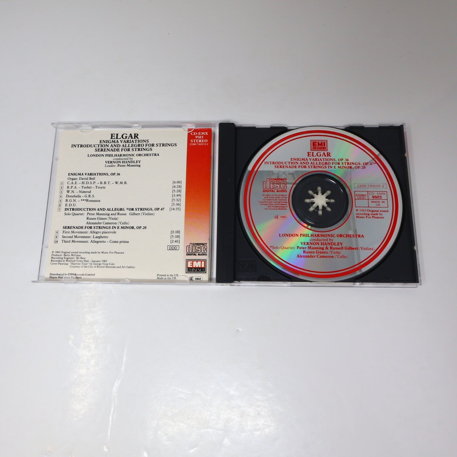 Sir Edward Elgar 7 CD Lot Enigma Variations/Falstaff/Symphony #1-2-3/Violin