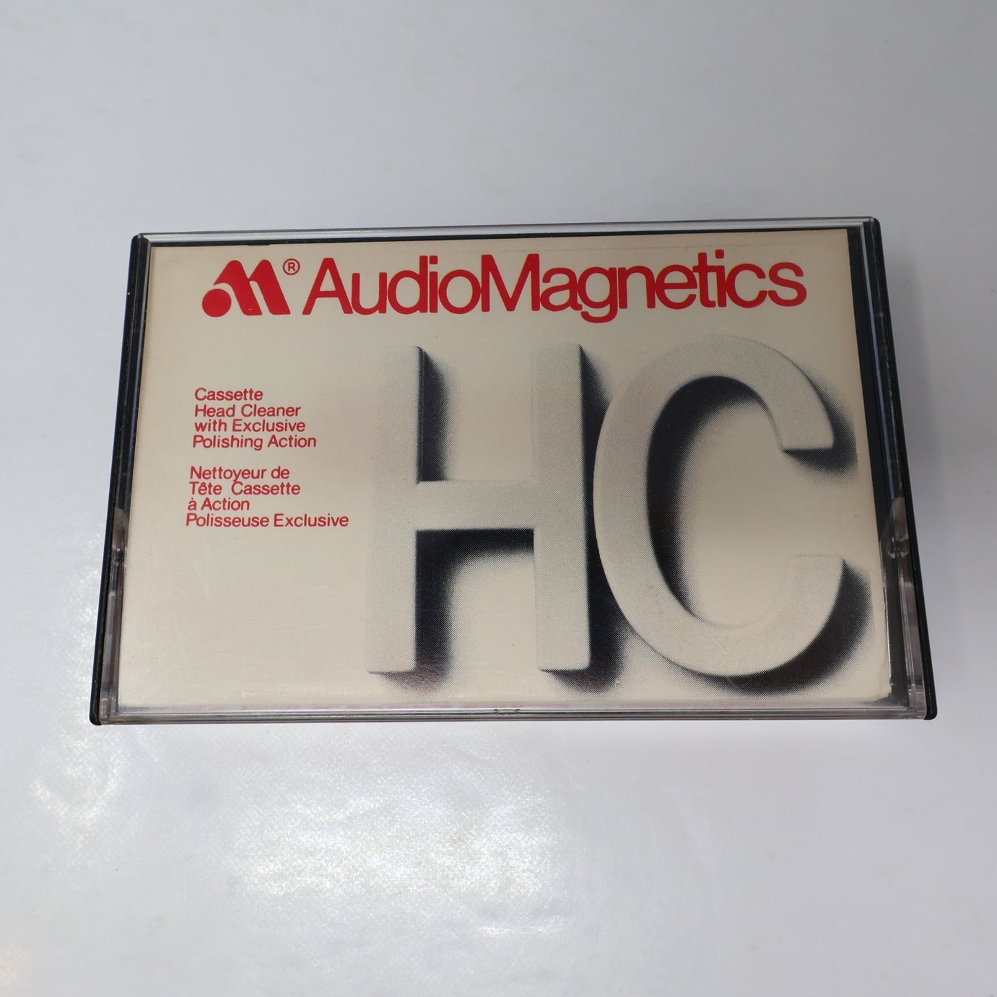Audio Magnetics Cassette Tape Head Cleaner with Exclusive Polishing Action HC