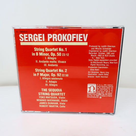 Prokofiev String Quartets CD The Sequoia String Quartet 1983 Nonesuch Classical