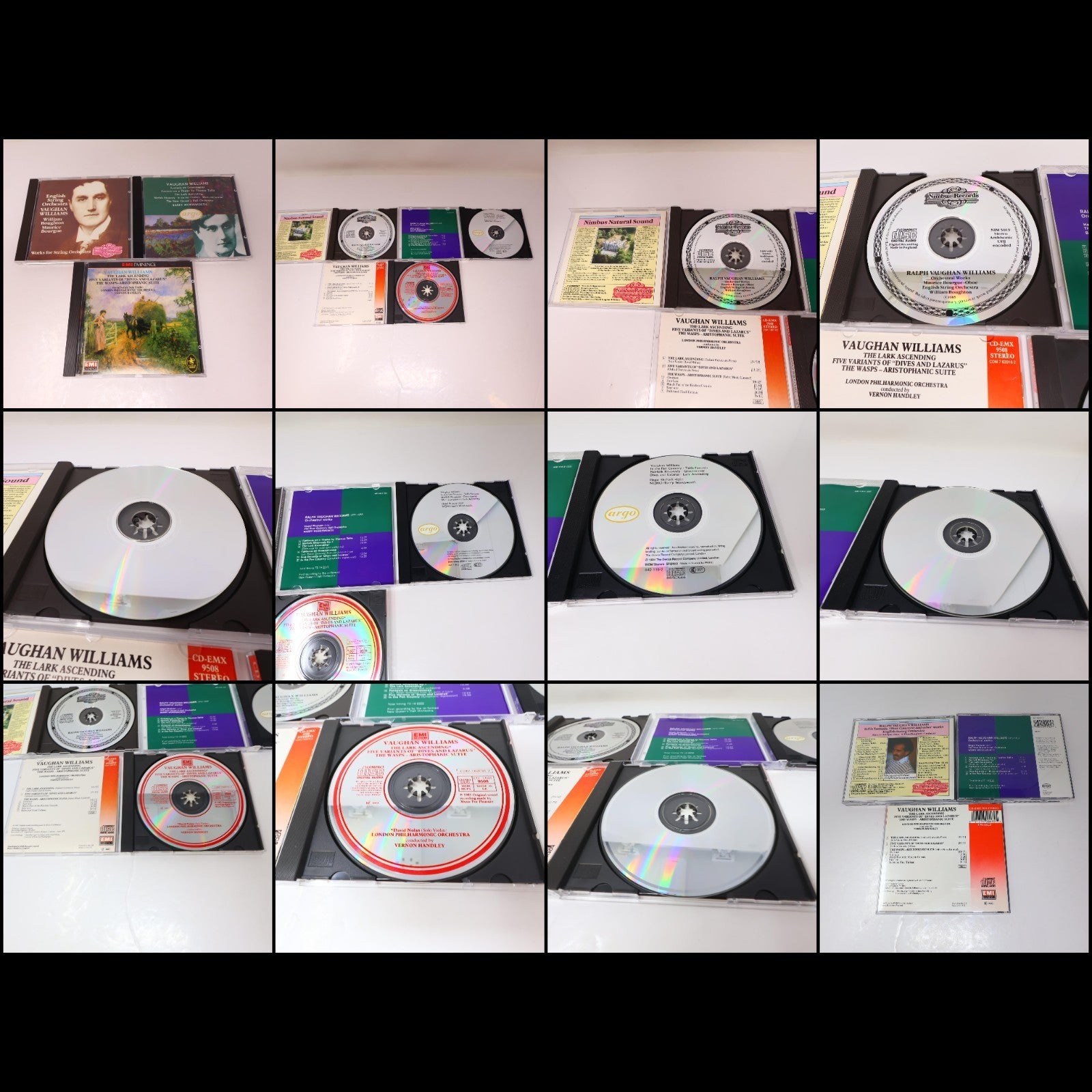 Ralph Vaughan Williams 7 CDs Lot Symphony #4-5-6 8-9/Sinfonia Antartica