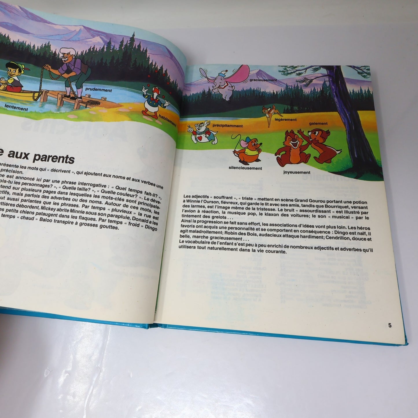 Au Royaume des Noms/Verbes/Adjectifs/Contraires Lot 4 Livres Disney Enfants 70s