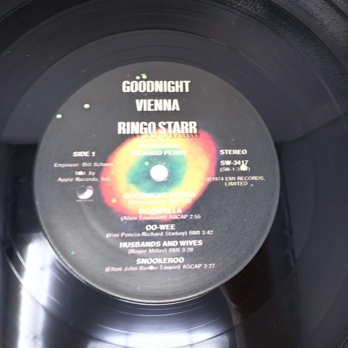 Ringo Starr Goodnight Vienna LP Record Vinyl 1974 EMI Records SW-3417 Occapella