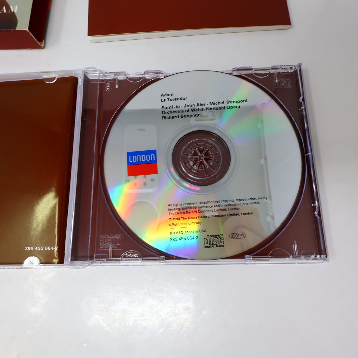 Le Toreador Adam Sumi Jo/John Aler/Michel Trempont CD Richard Bonynge 1998
