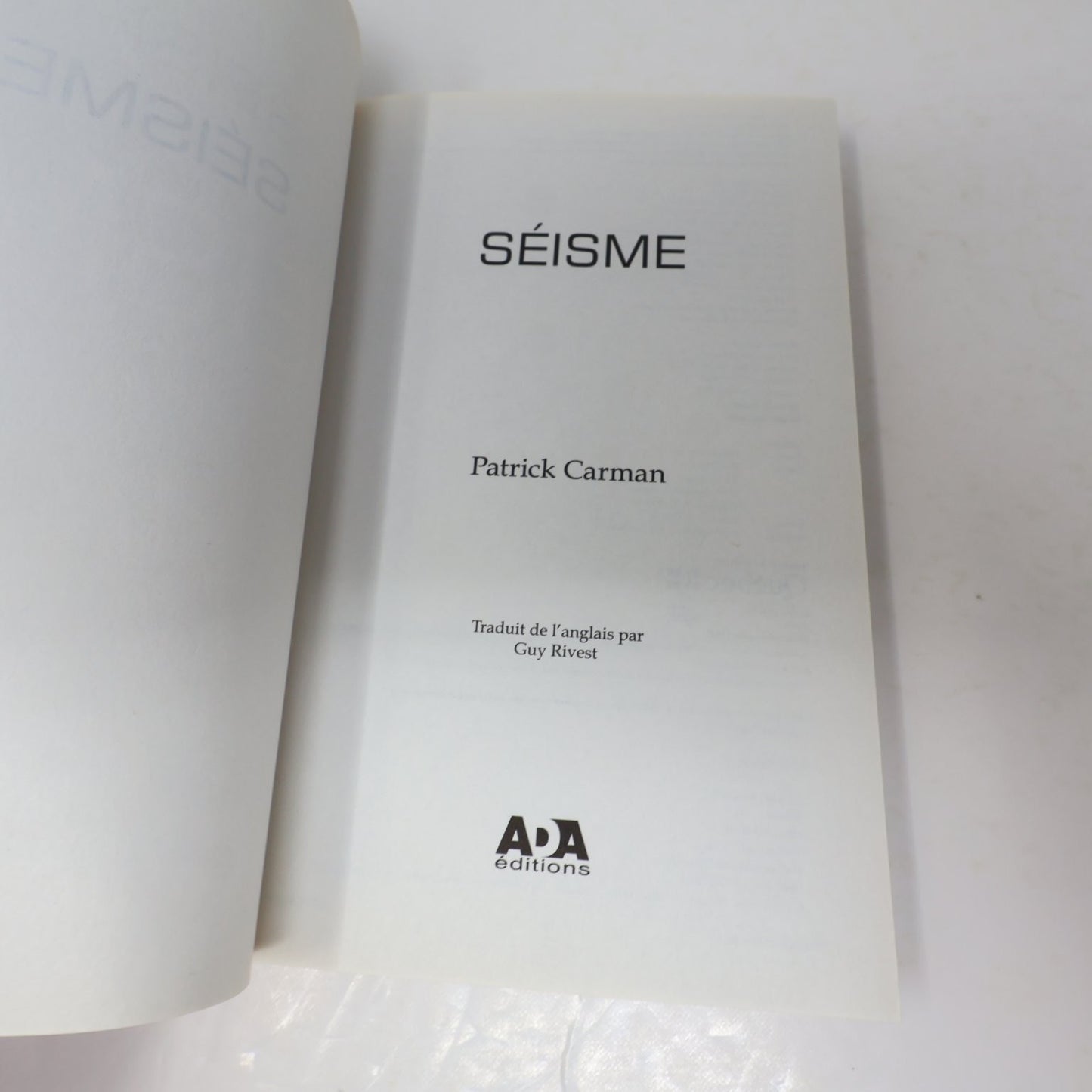 Séisme Patrick Carman 2016 Pulsation #3 Français Sci-Fi Dystopian ADA Éditions