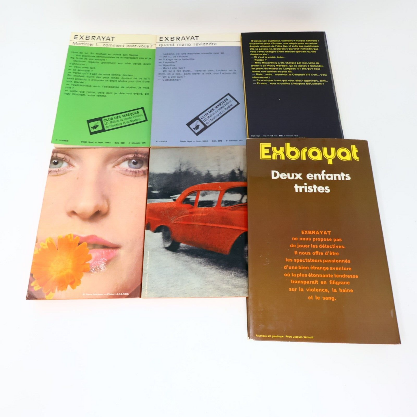 Lot 18 Exbrayat Club des Masques Notre Imogène Tout le Monde l'Aimait Livres