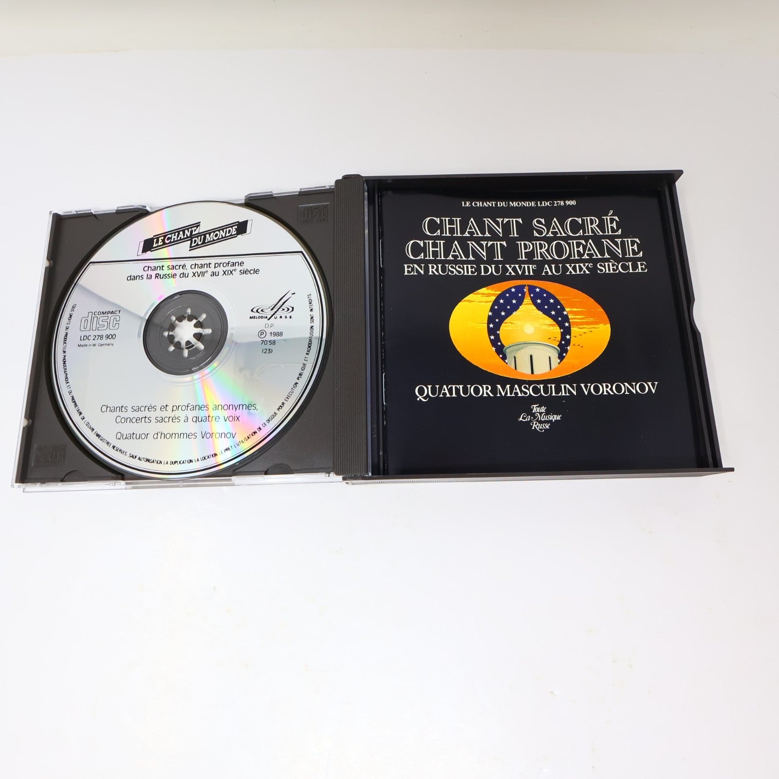 Chant Sacré Chant Profane CD Quatuor Masculin Voronov Sarti/Diletski/Degtiarev