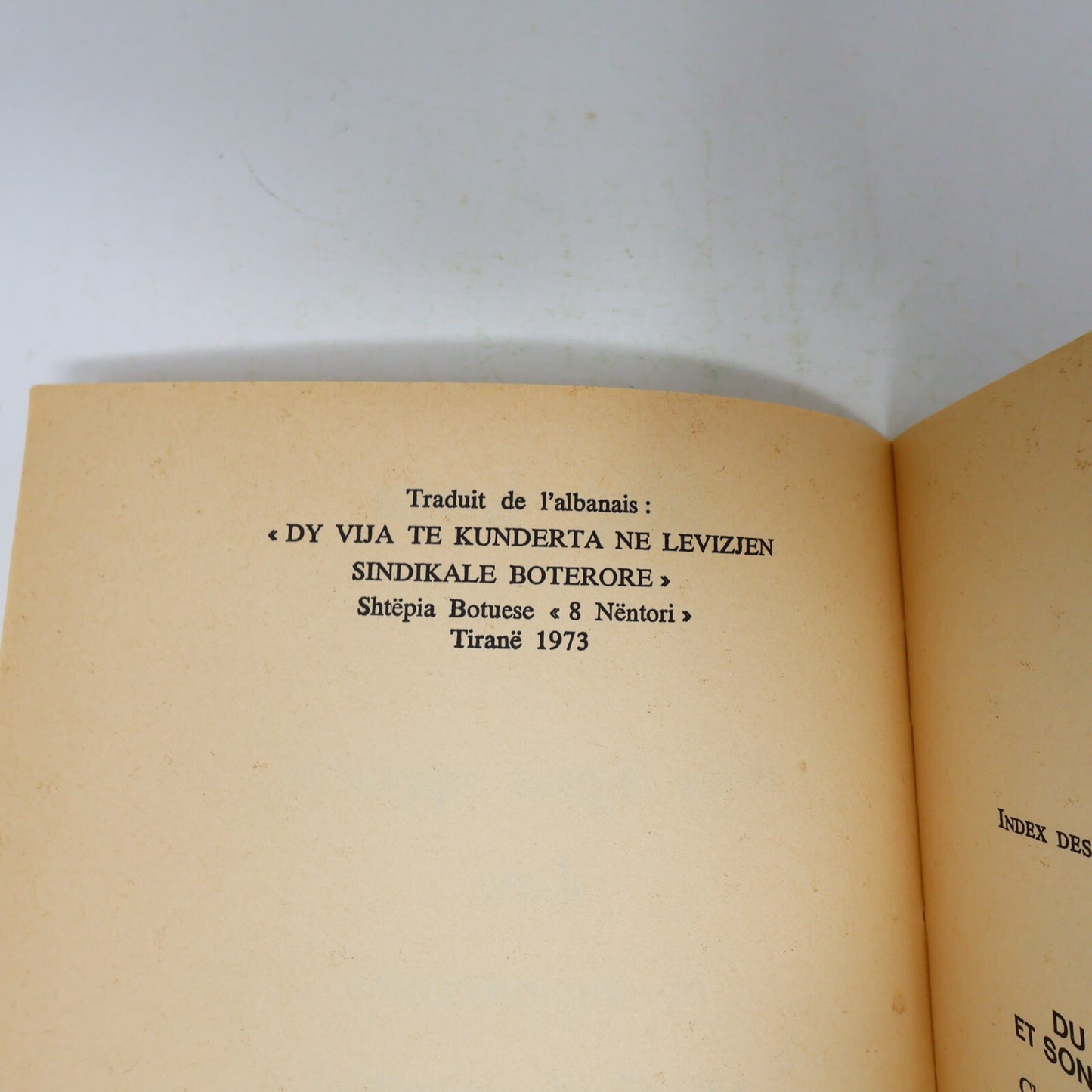 1974 Deux Lignes Opposées dans le Mouvement Syndical Mondial Filip Kota Nbe 70s