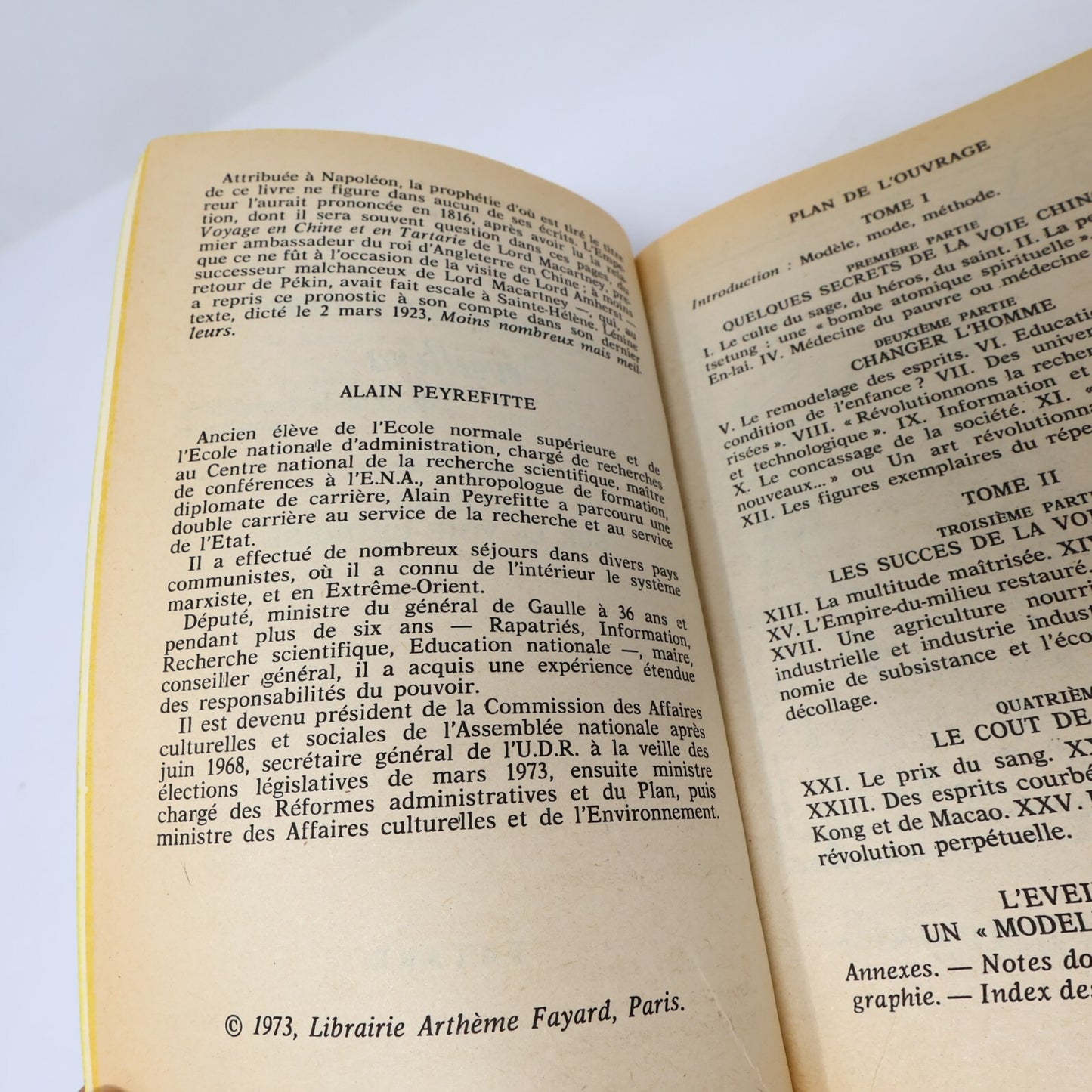 Quand la Chine S'Éveillera #1-2 Série Complète Lot 2 Livres Alain Peyrefitte 70s