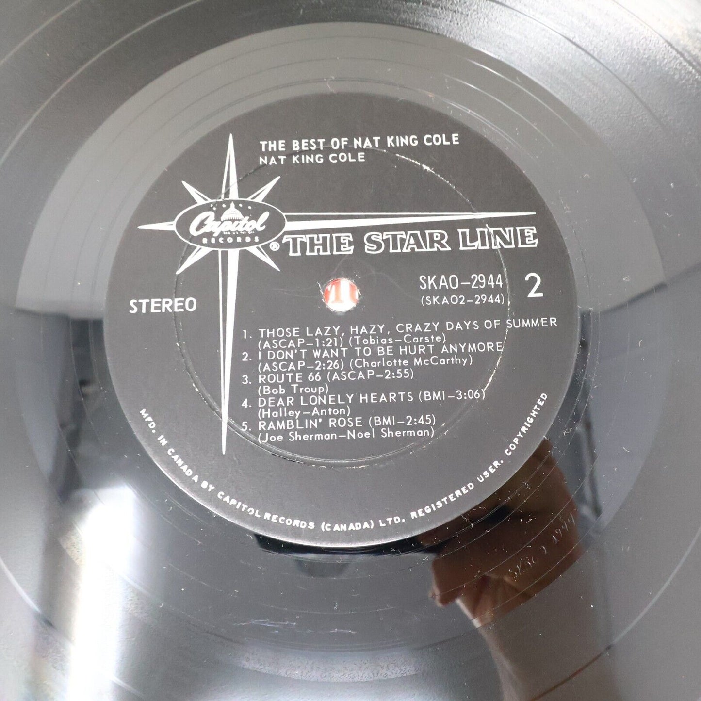 The Best Of Nat King Cole Vinyl LP Record SKAO 2944 L-O-V-E Sweet Lorraine