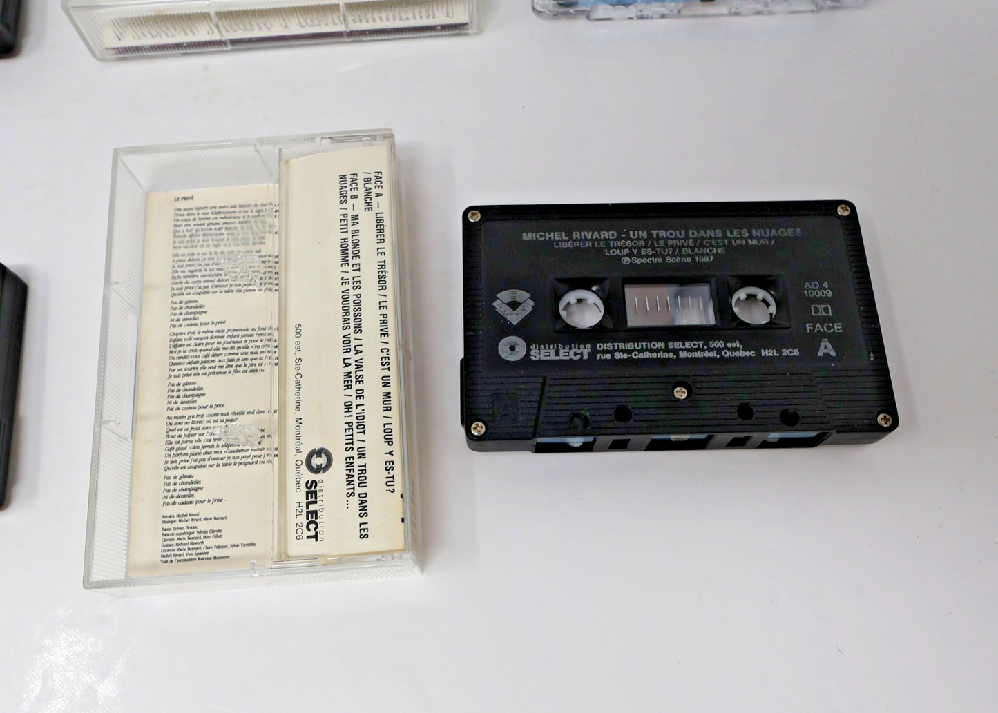 Michel Rivard Lot 4 Cassettes Maudit Bonheur/Trou dans le Ciel/Bonsoir mon Nom