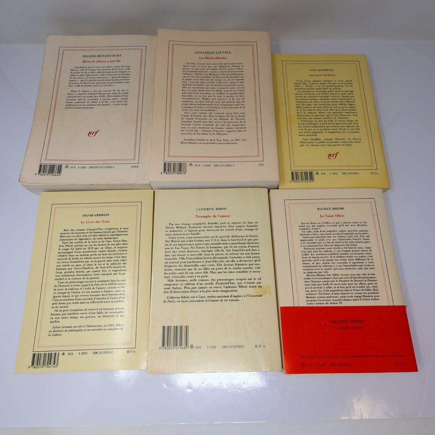 Littérature Lot 23 Livres Gallimard/Nrf Betancourt/Finkielkraut/Queffélec French