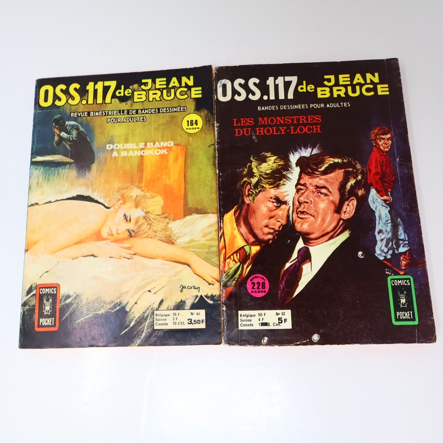 OSS 117 #44 52 Lot Monstres du Holy-Loch/Double Bang à Bangkok Jean Bruce Bd PB