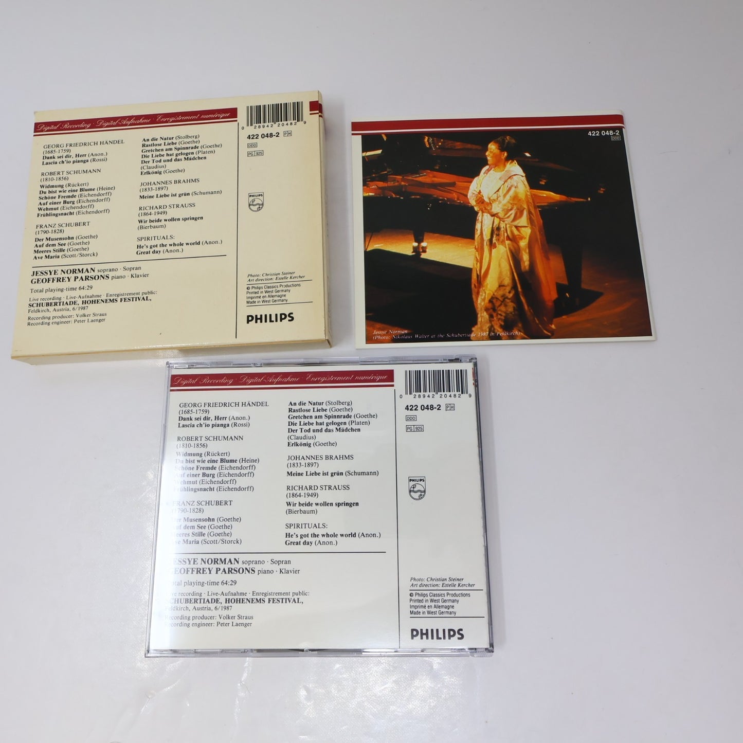 Jessye Norman 2 CD Lot Handel Schubert Schumann/The Jessye Norman Collection