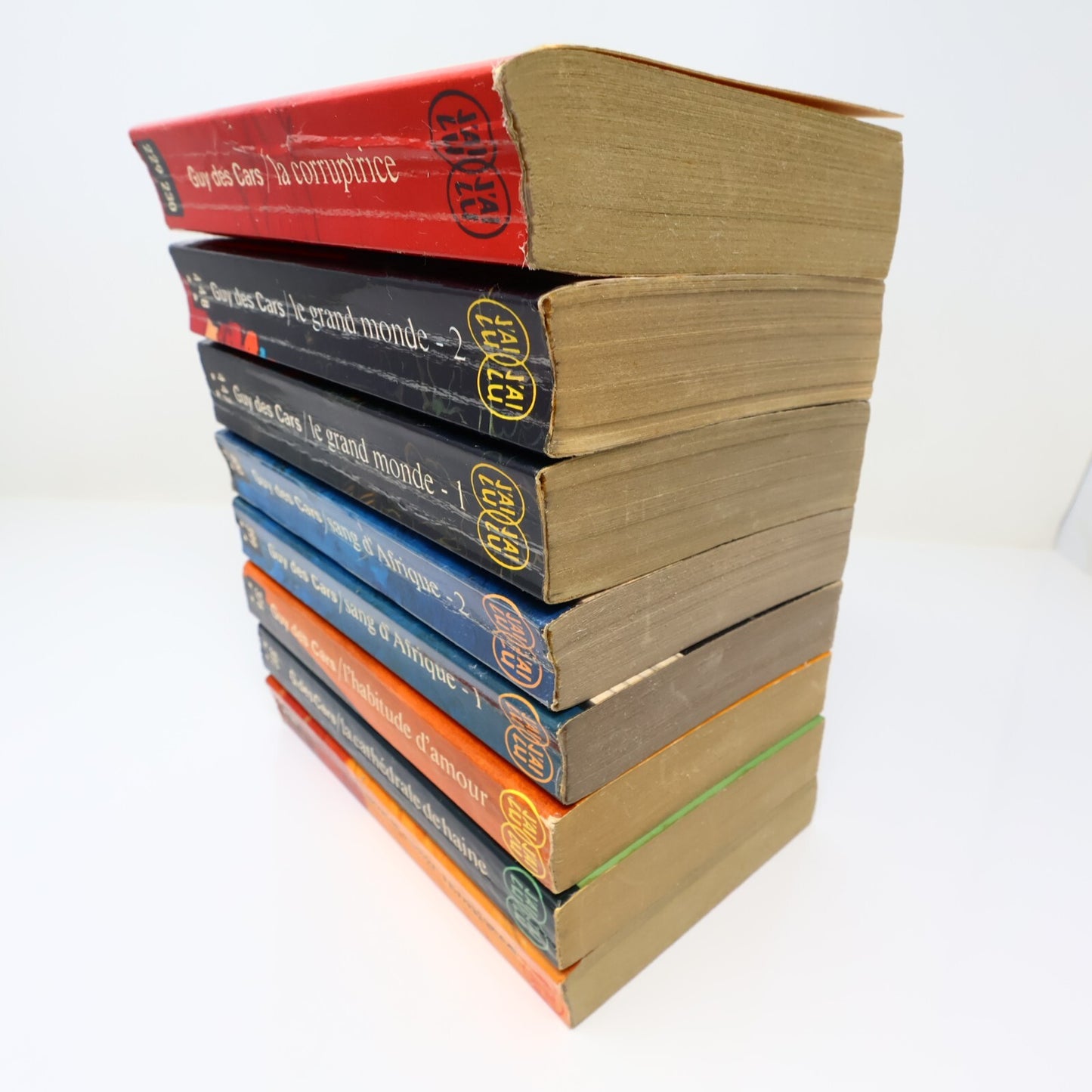 Guy des Cars Lot 8 Livres J'ai Lu Sang d'Afrique/Grand Monde/Corruptrice Romance