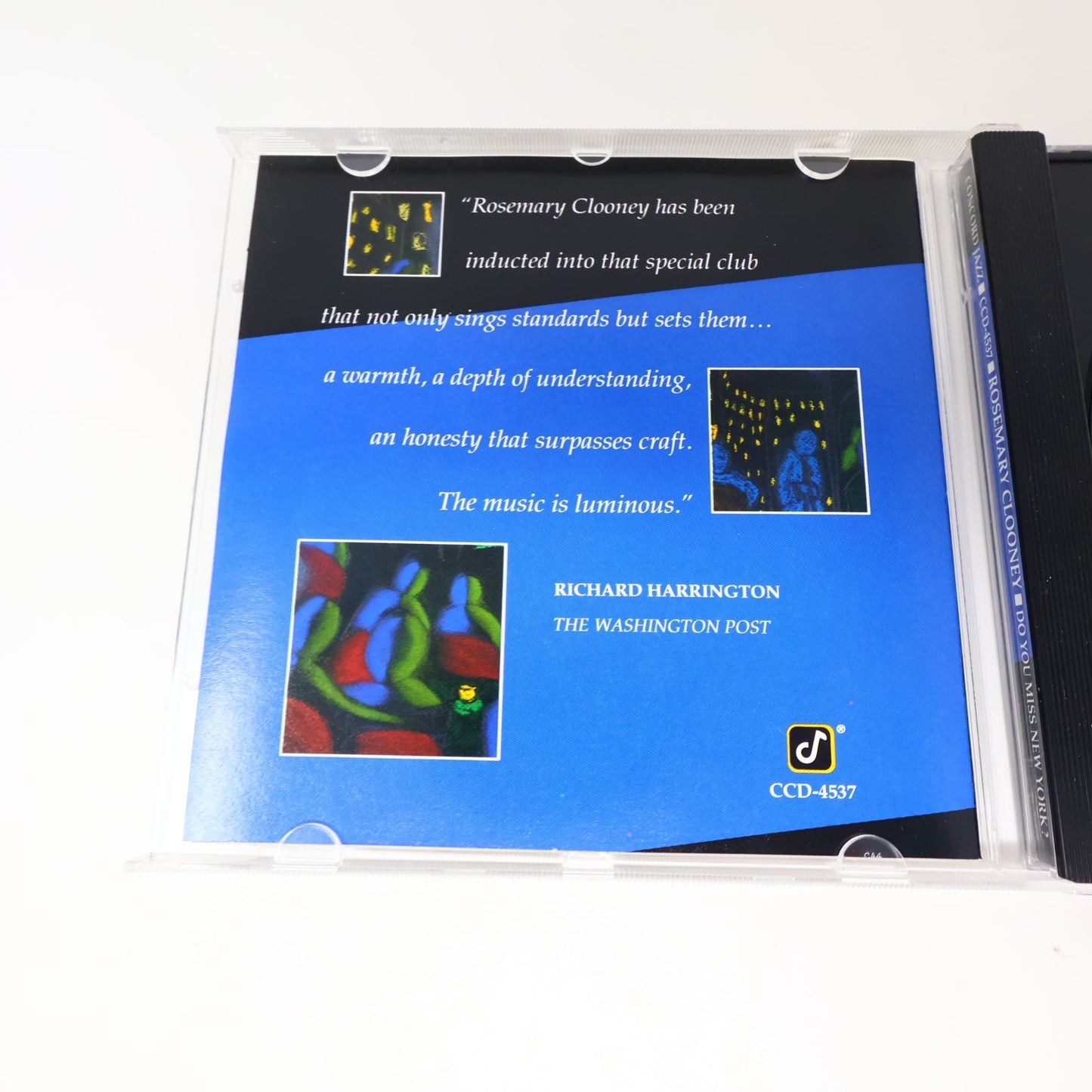 Rosemary Clooney Do You Miss New York? CD 1993 Jazz Concord CCD-4537 1990s