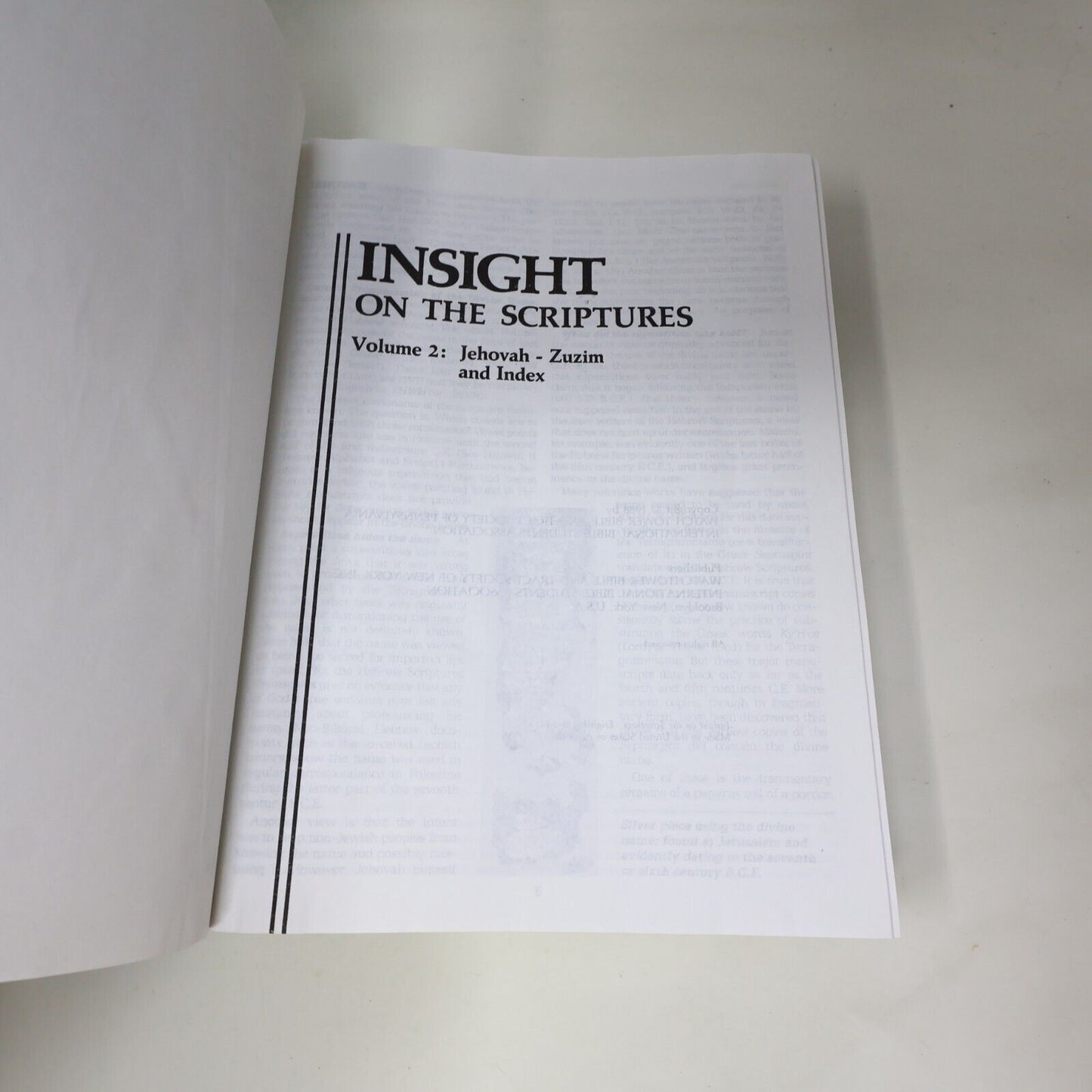Lot 2 Books Insight on the Scriptures #1-2 Watch Tower Bible Religion 80s HC