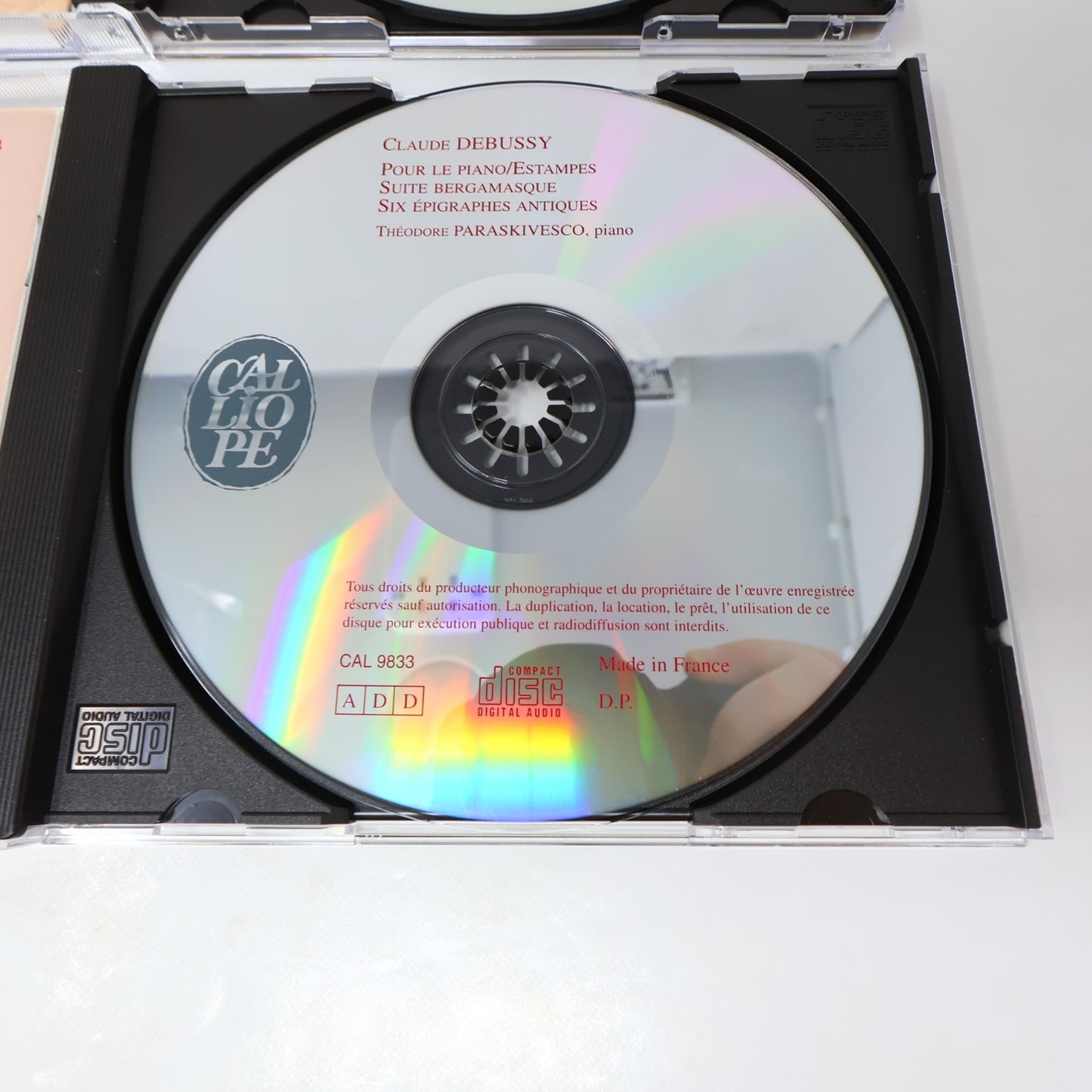 Claude Debussy L'Oeuvre de Piano Coffret 4 CD Calliope 2002 CAL 3831.4 Classique