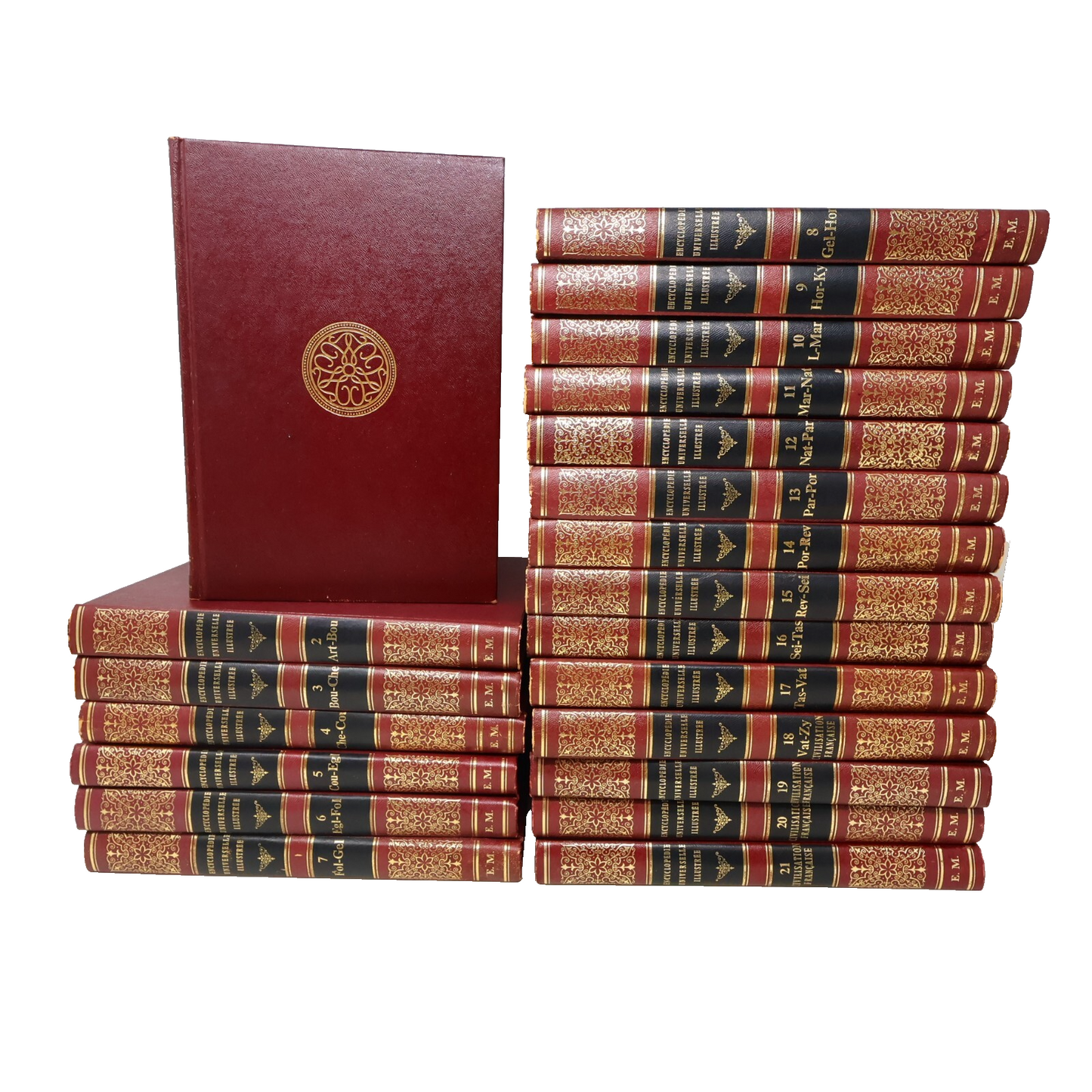 Encyclopédie Universelle Illustrée #1-21 Lot 21 Livres Complète Maisonneuve 70s