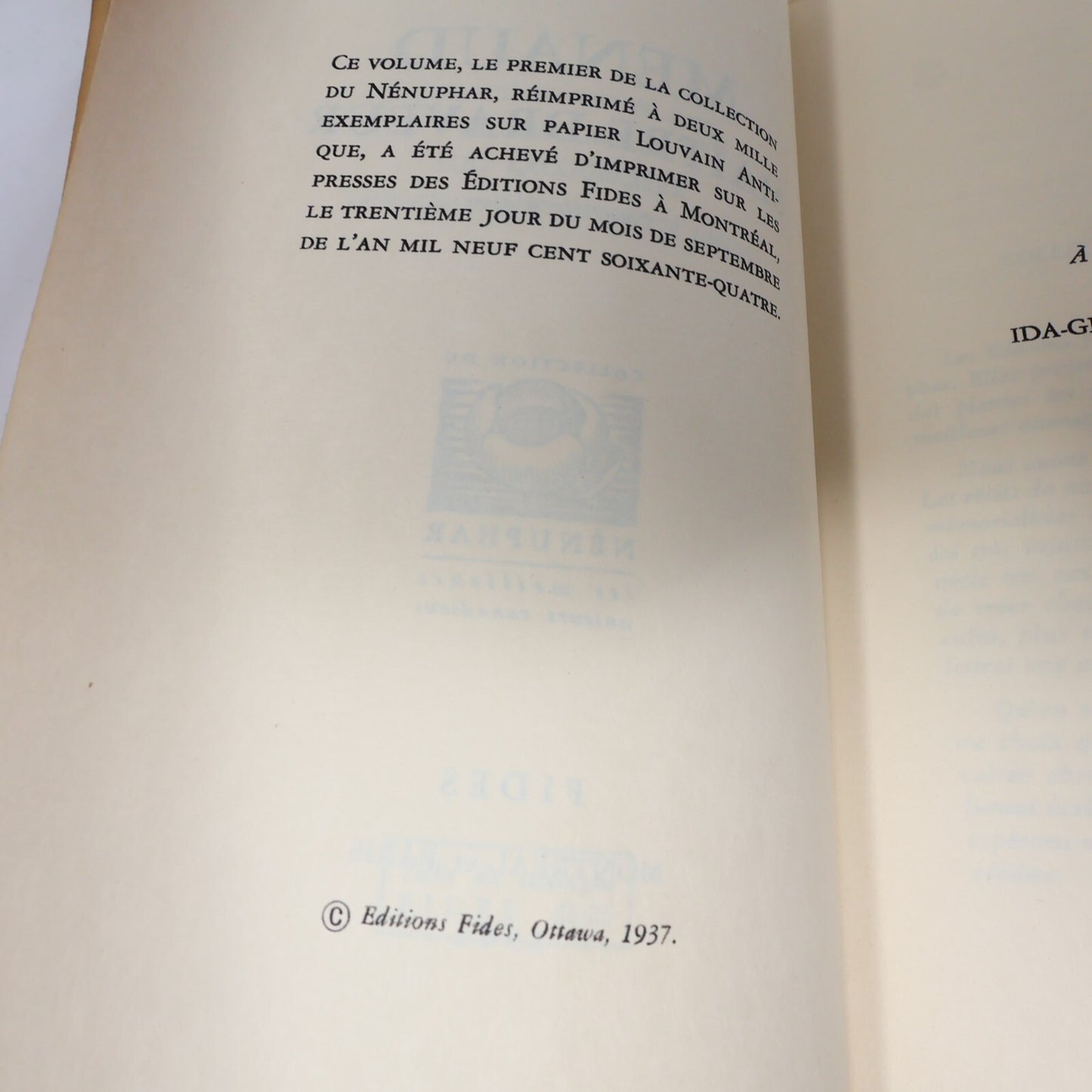 1964 Menaud Maître-Draveur Félix-Antoine Savard Fides Littérature Québécoise 60s