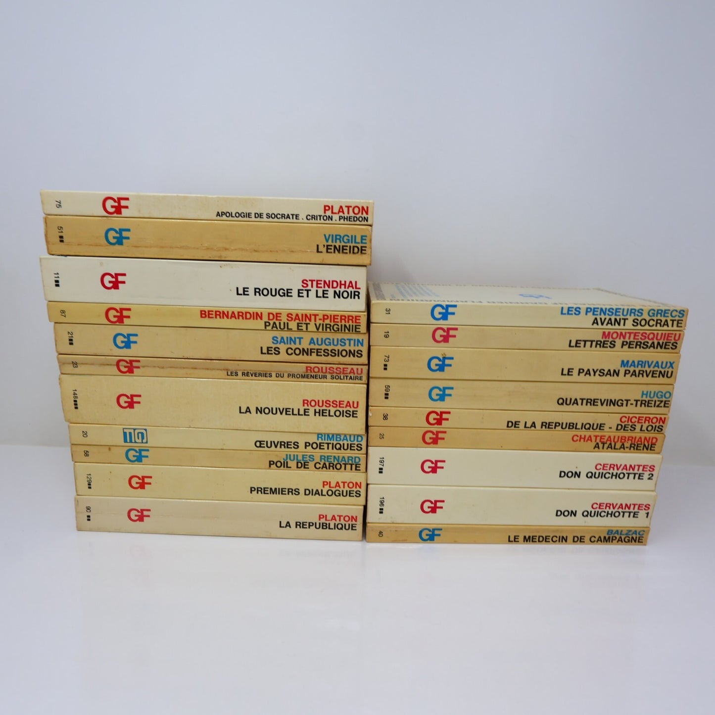 Littérature Philosophie Lot 20 Livres Garnier/Flammarion Platon/Virgile/Hugo 60s