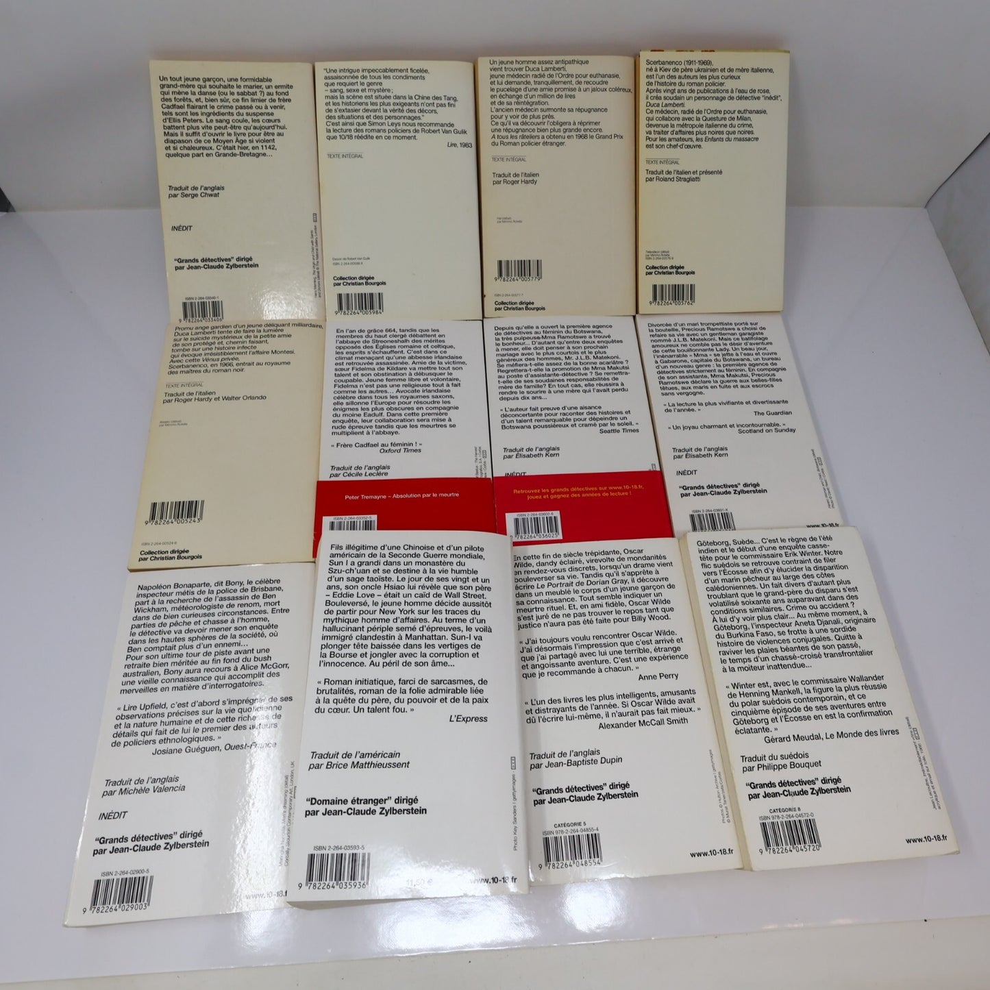 Crime et Mystère Lot 20 Livres 10/18 Tremayne/Edwardson/Upfield/Collins/Frazer