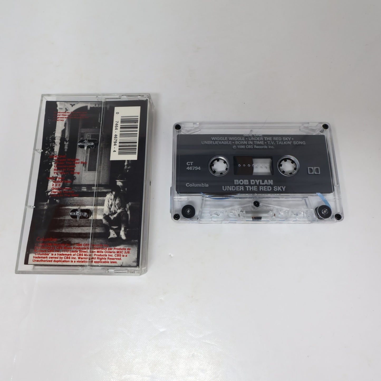 Bob Dylan 2 Cassettes Lot Under The Red Sky/Oh Mercy Columbia Born In Time/2 X 2