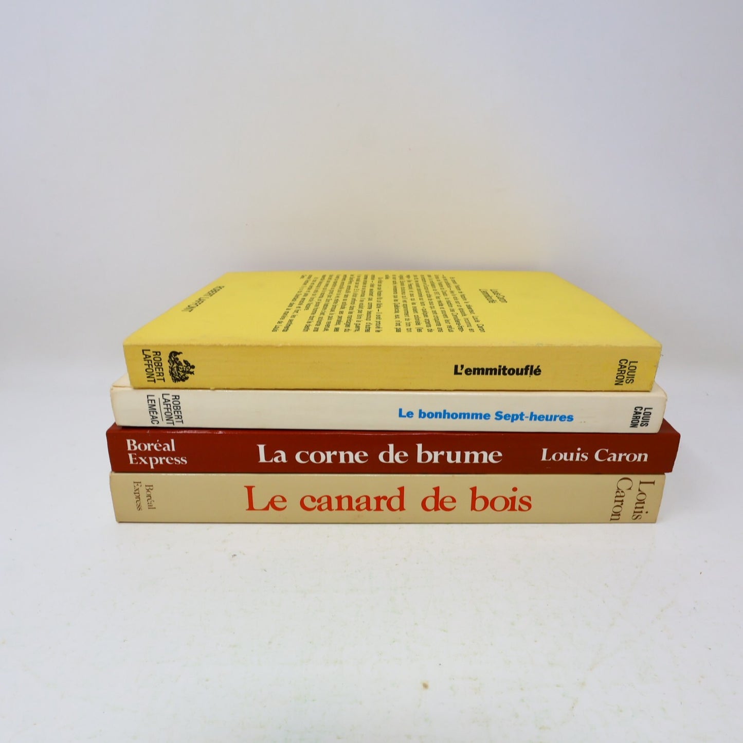 Louis Caron Lot 4 Livres L'Emmitouflé/Canard de Bois/Bonhomme Sept-Heure Roman