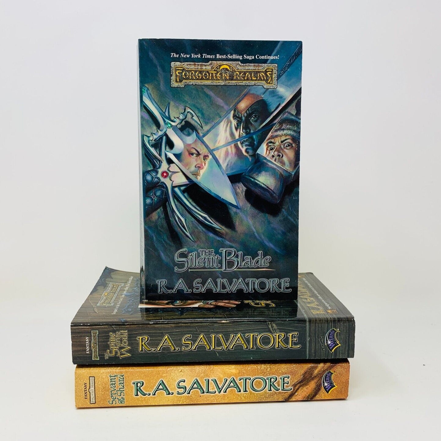 3x Forgotten Realms Paths of Darkness #1-3 Lot The Silent Blade WOC Salvatore
