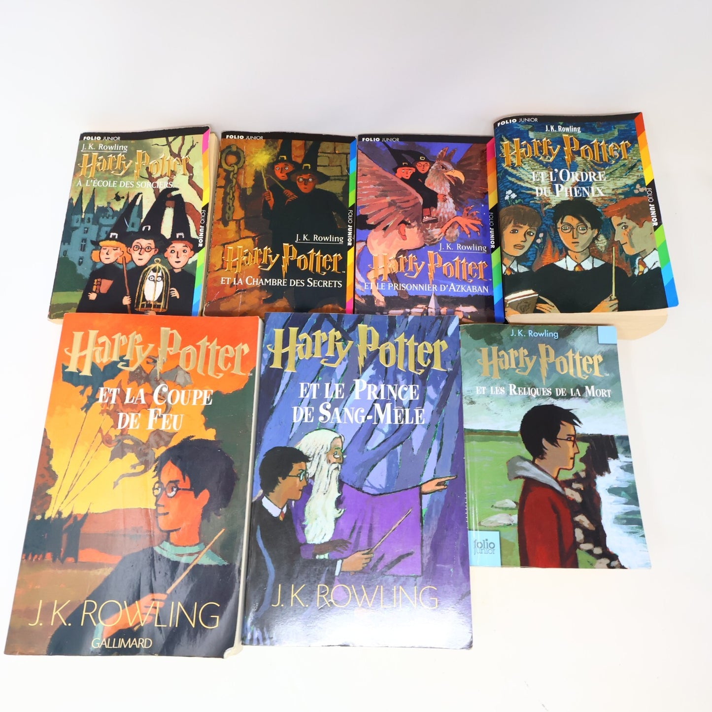 Harry Potter #1-7 Folio Junior Lot 7 Livres J.K. Rowling Gallimard Complète PB