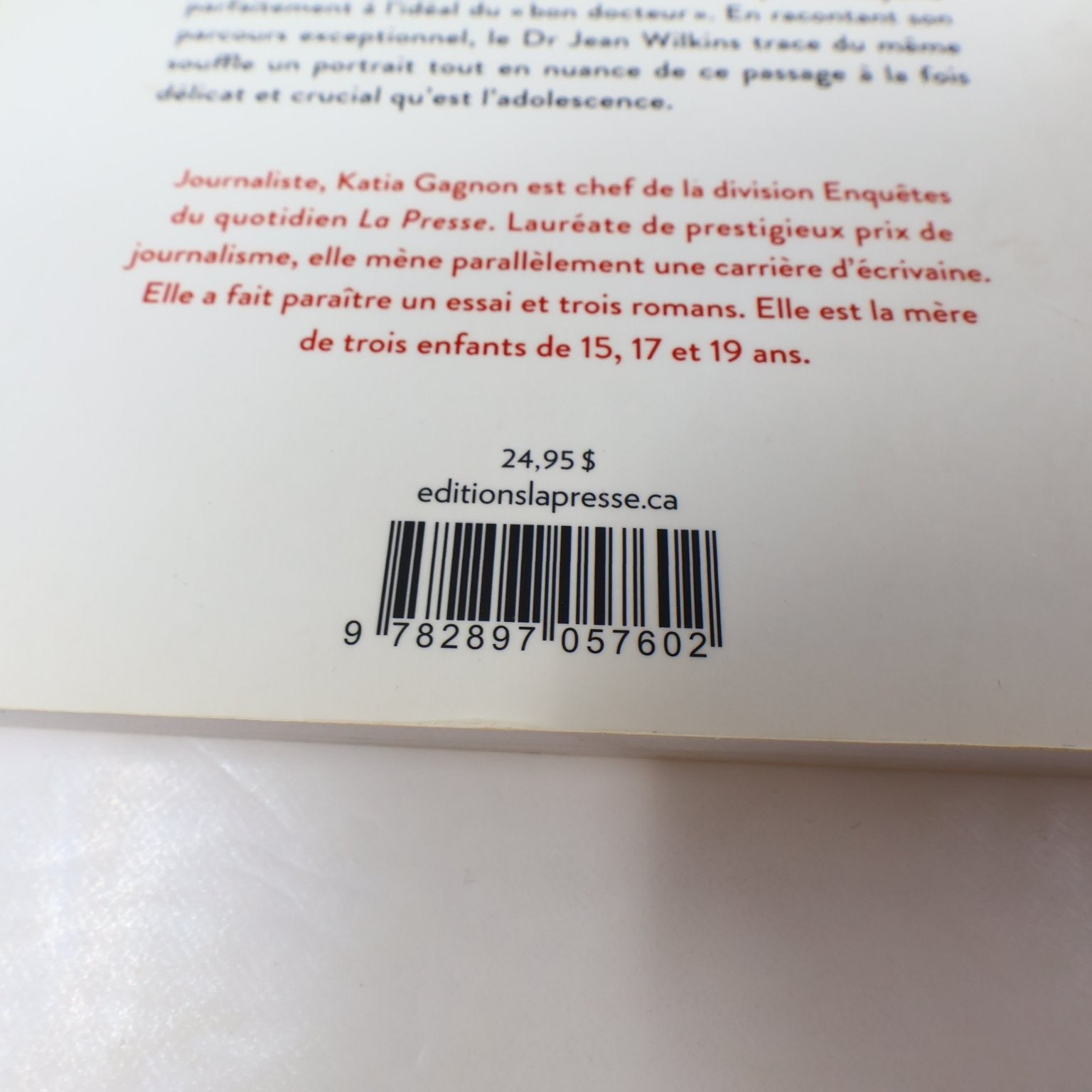 Le Doc des Ados Jean Wilkins 2019 Adolescence Médicine Anorexie Psycho La Presse